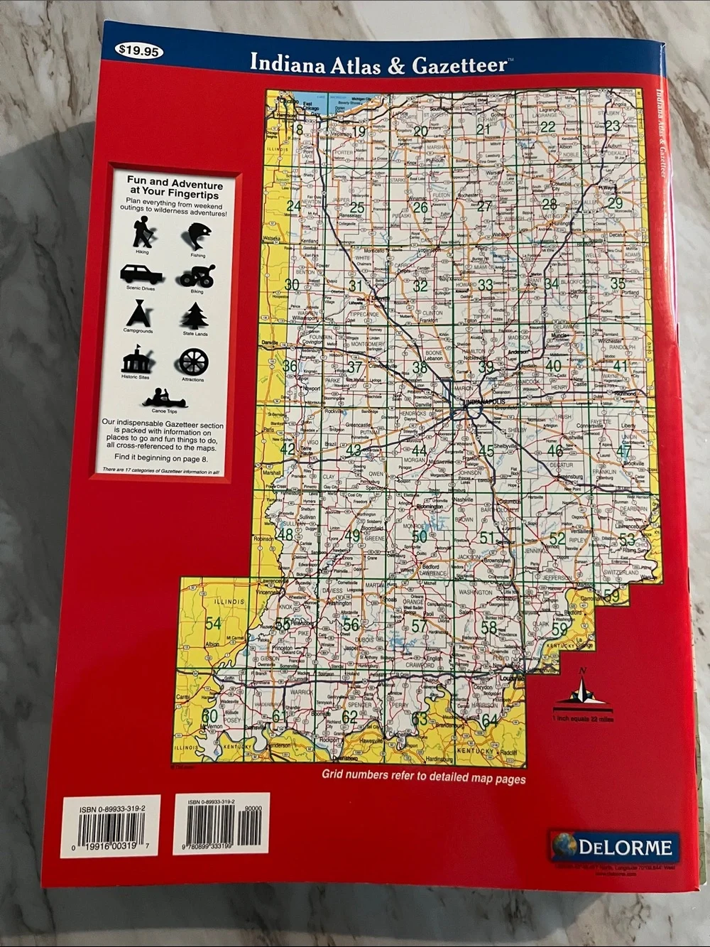 DeLorme Indiana Atlas & Gazetteer  Like New